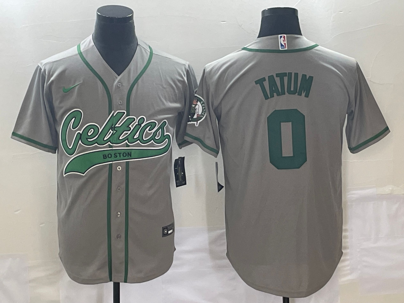 Nike 2023 Men Boston Celtics #0 Tatum grey Nike NBA Jerseys style 2->boston celtics->NBA Jersey